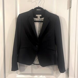 H&M Navy Single Button Fitter Blazer